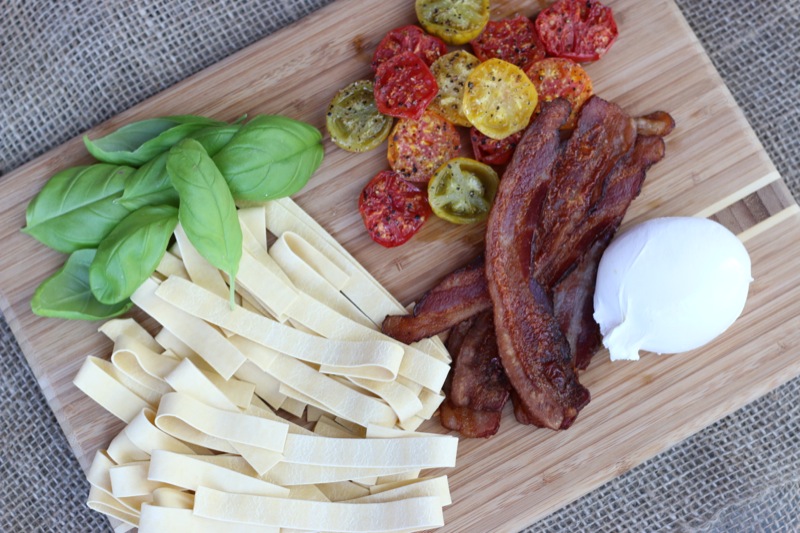 Caprese Carbonara Pasta
