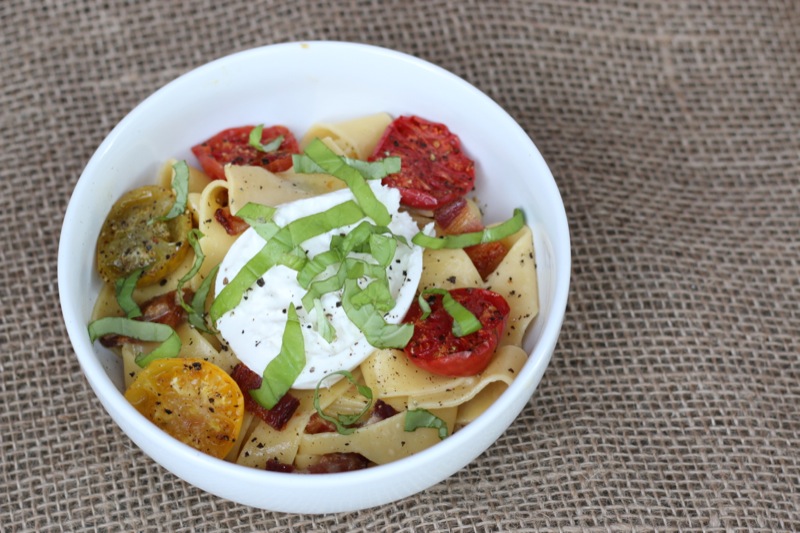 Caprese Carbonara Pasta