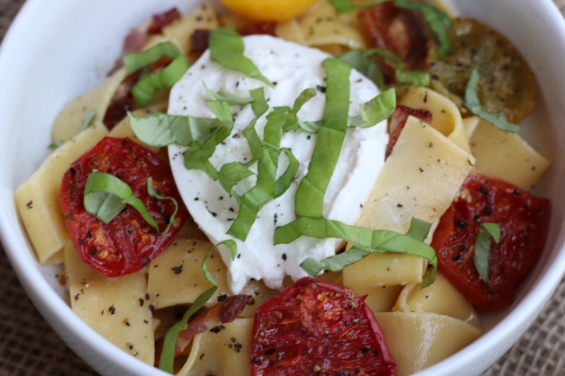 Caprese Carbonara Pasta