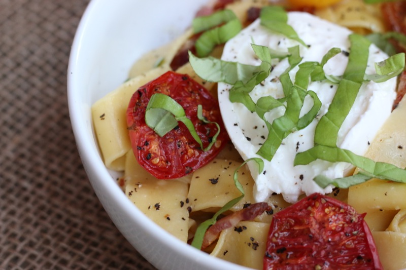 Caprese Carbonara Pasta