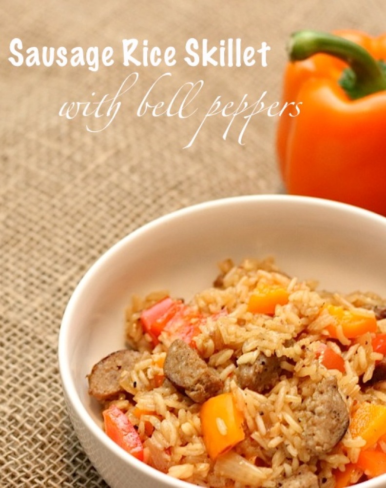 One Pot Sausage and Rice Skillet