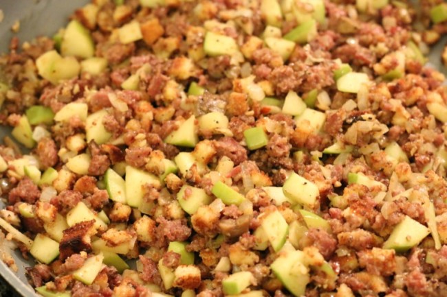 Sausage and Apple Stuffed Kabocha Squash