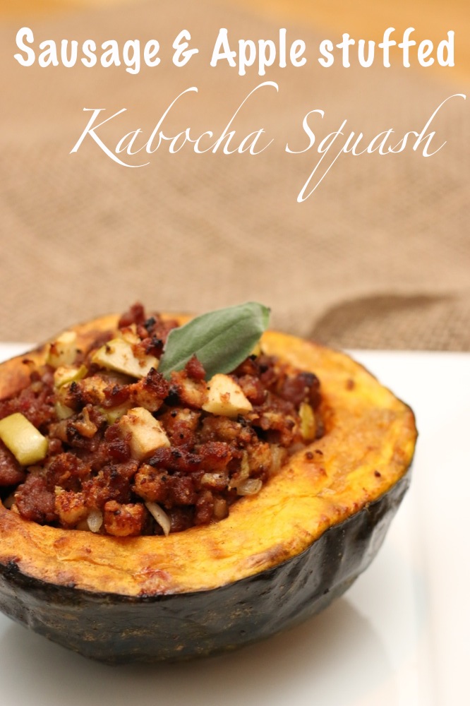Sausage and Apple Stuffed Kabocha Squash